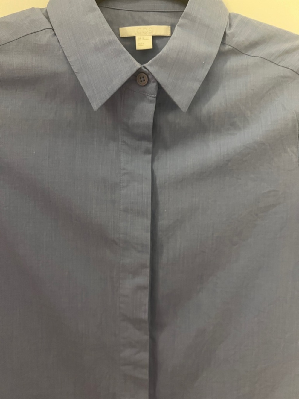 COS Light Blue Button-Front Top - Picture 5 of 5
